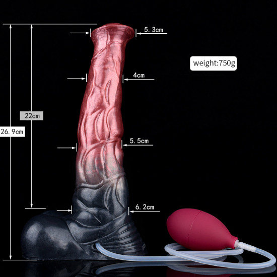 10.59 inch ejaculation liquid silicone fantasy dildo