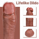 10 inch brown suction cup realistic dildo