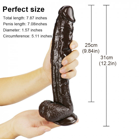 10 inch crooked mouth coffee dildo