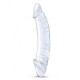 10 inch dual ended textured glass dildo