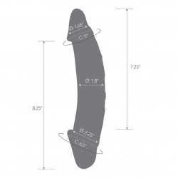 10 inch dual ended textured glass dildo