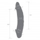 10 inch dual ended textured glass dildo