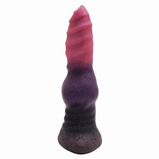 10 inch dog ribbed dildo for women