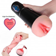 10 mode silicone smart vibrating black pocket pussy