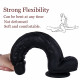 11 inch black curved silicone huge dildo