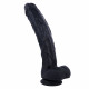 11 inch black curved silicone huge dildo