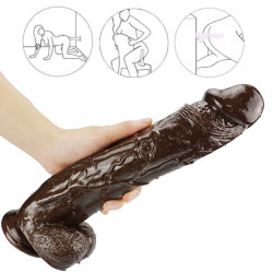 12 inch big head coffee dildo