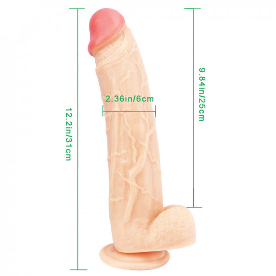 12 inch flesh color huge dildo