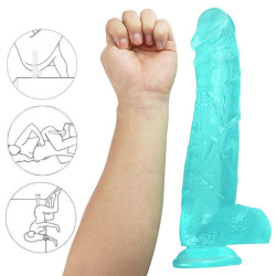 12 inch green huge thick dildo