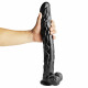 16 inch dildo long slim black