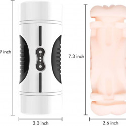 2in1 pocket pussy sex toy 3d realistic textured vagina anus stroker