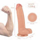 flesh pvc curved realistic dildo