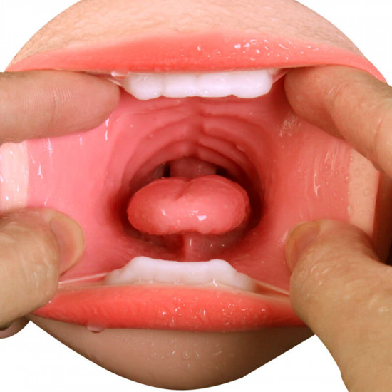 3d dual hole anal oral pocket pussy realistic silicone masturbator sex toy for men