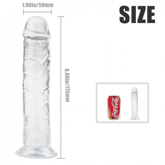 dildo gel transparent realistic jelly suction