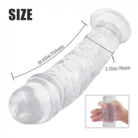 dildo gel transparent realistic jelly suction