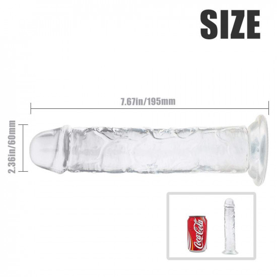 dildo gel transparent realistic jelly suction