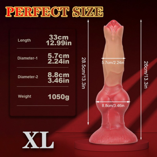 4 sizes of dog penis anal sex dildos