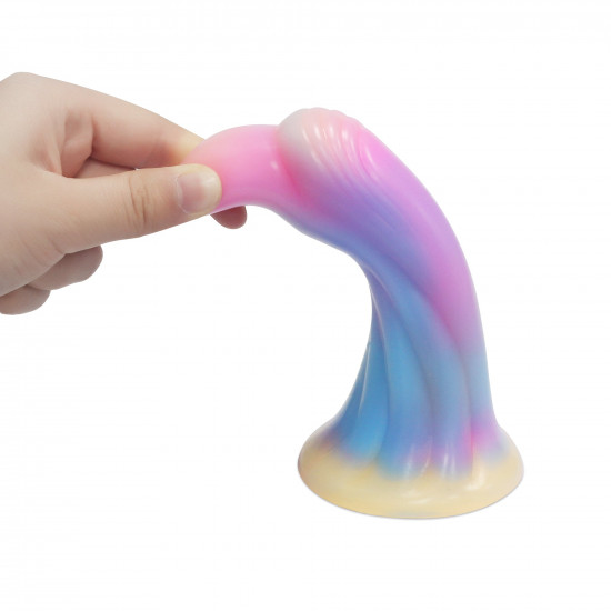 6.18 inch colorful thumb fantasy anal dildos