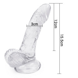 6 inch jelly dildo with balls