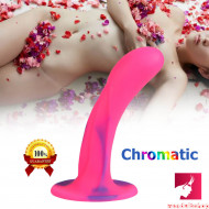 6.69in rainbow dildo flexible strong suction cup sex toy