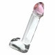 6 inch lifelike clear glass dildo