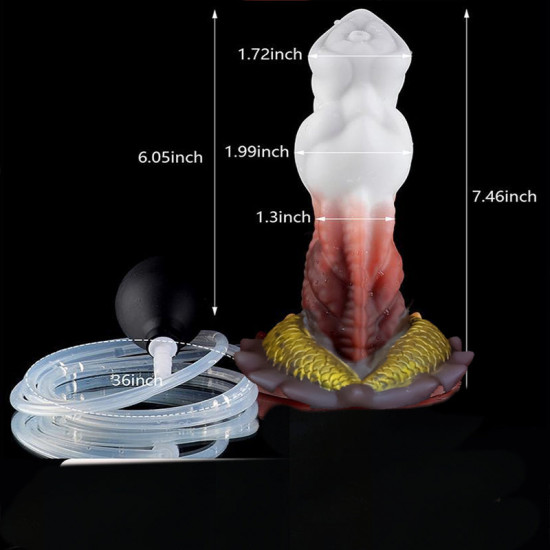 7.46-inch squirting werewolf fantasy dildo