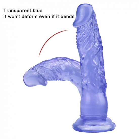 8 inch super straight blue dildo