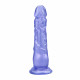 8 inch super straight blue dildo