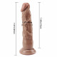 8 inch super straight brown dildo