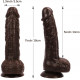 best 7 inch brown lifelike glans veins testicles dildo for beginners