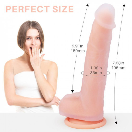 7 inch dildo clear liquid silicone soft realistic