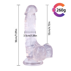 7 inch g-spot jelly dildo with suction cup