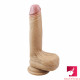 7.28in silicone black blond rides dildo for adult females