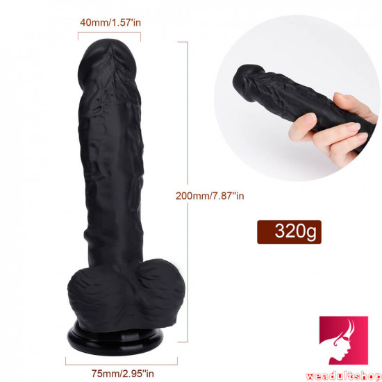 7.87in lesbian anal dildo for vagina anus stimulation sex toy