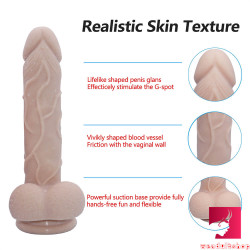 7.87in superior body safe silicone dildo with veins sex toy