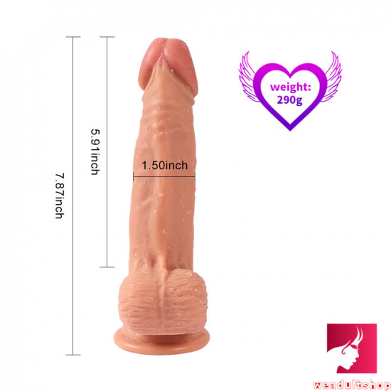 7.87in vivid shape blood vessle realistic soft dildo adult toy