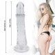 8 inch clear jelly dildo