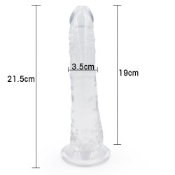 8 inch clear jelly dildo