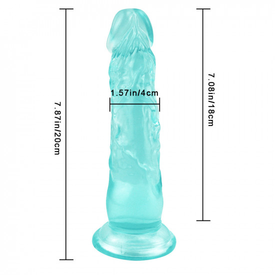 8 inch extra straight green dildo