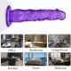 8 inch extra straight purple dildo