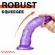 8 inch extra straight purple dildo