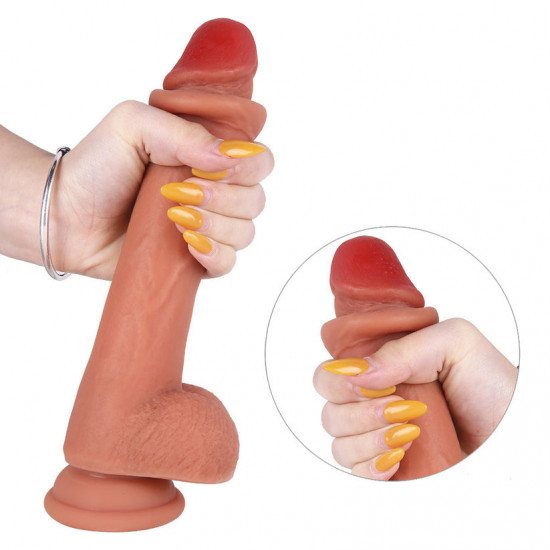 8 inch slim soft realistic dildo