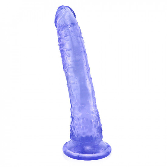 8 inch small straight blue dildo