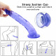 8 inch small straight blue dildo