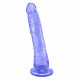 8 inch small straight blue dildo