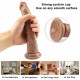 8 inch small straight brown dildo