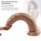 8 inch small straight brown dildo