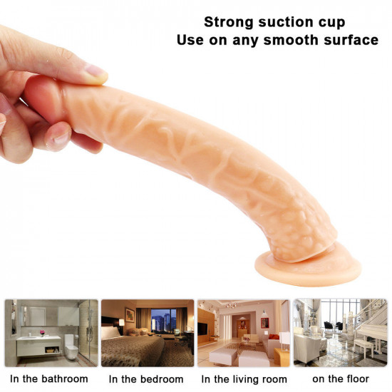 8 inch flesh-colored dildo