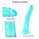 8 inch small straight green dildo