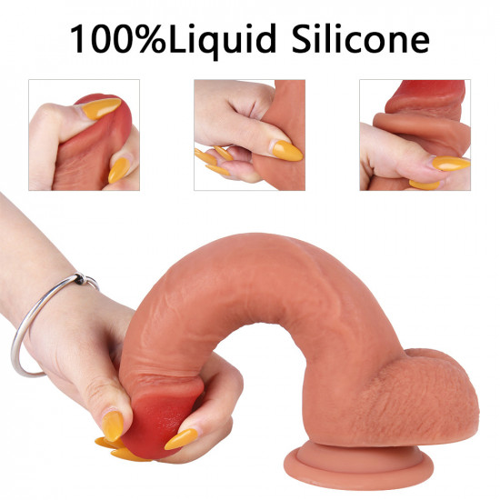 8 inch silicone real strap on dildo